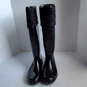 Ladies SZ 7M Tommy Hilfiger Black Rain Boot
